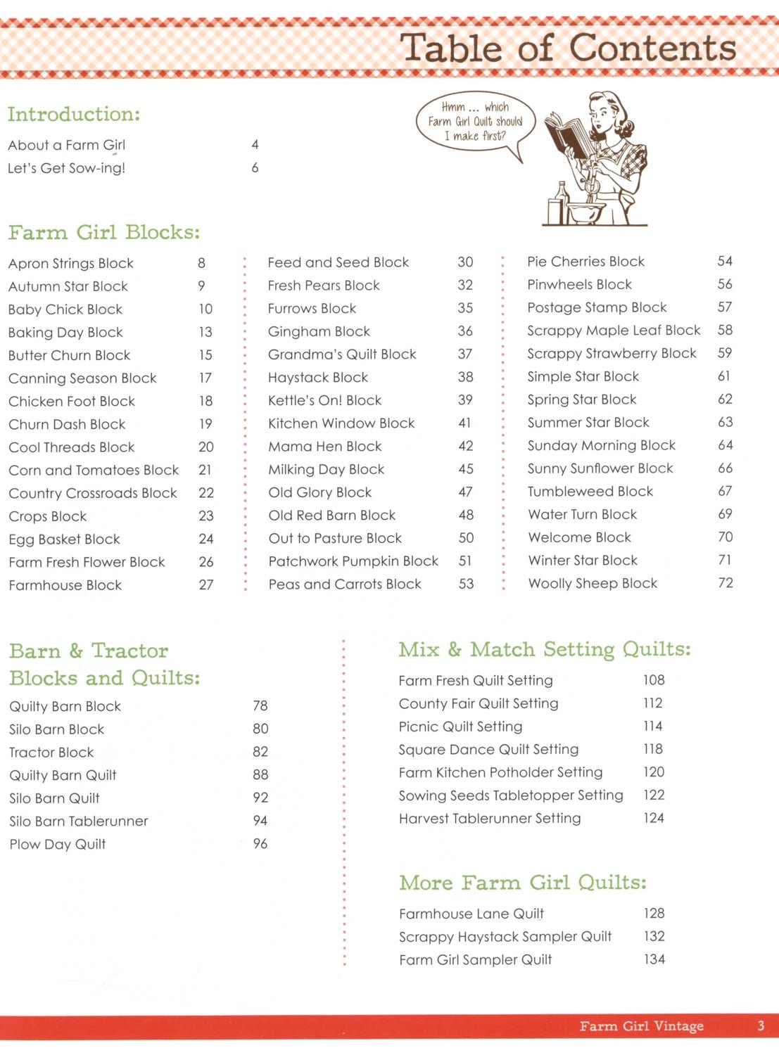 Farm Girl Vintage (ISE - 906) - Maple Leaf Quilting Company Ltd.