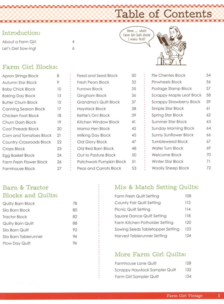 Farm Girl Vintage (ISE - 906) - Maple Leaf Quilting Company Ltd.