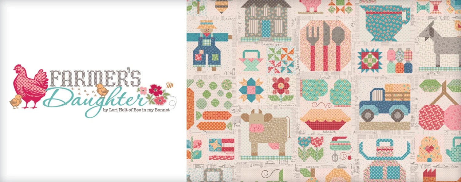 Farmer's Daughter - by Lori Holt | Fat Quarter Bundle - 54pcs (FQ - 17160 - 54) - Maple Leaf Quilting Company Ltd.