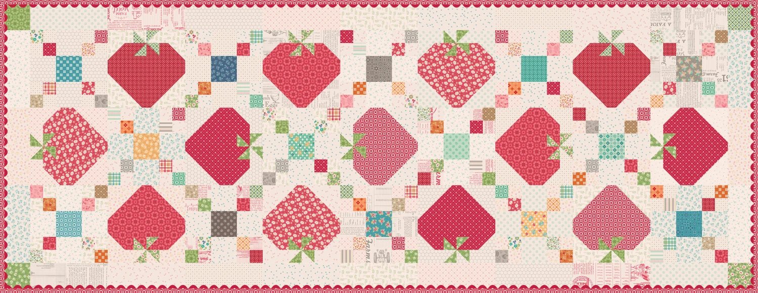 Farmer's Daughter by Lori Holt Sweet | Strawbery Patch Runner Kit (KT - 17161) - Maple Leaf Quilting Company Ltd.
