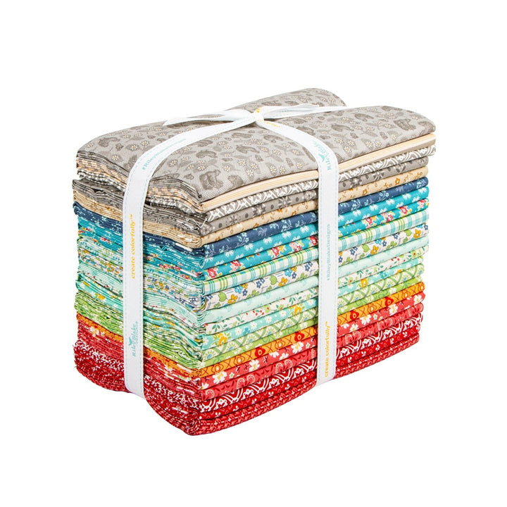 Farmer's Daughter Pewter by Lori Holt | 1 Yard Bundle - 21 pcs (1YD - 17160P - 21) - Maple Leaf Quilting Company Ltd.