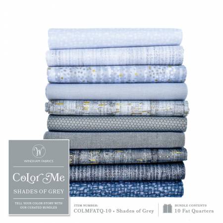 Fat Quarter Bundle - Color Me Shades of Gray (10pcs/bundle) - Maple Leaf Quilting Company Ltd.