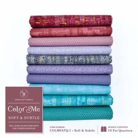 Fat Quarter Bundle - Color Me Soft & Subtle (10pcs/bundle) - Maple Leaf Quilting Company Ltd.