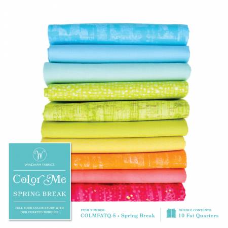 Fat Quarter Bundle - Color Me Spring Break (10pcs/bundle) - Maple Leaf Quilting Company Ltd.