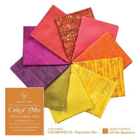 Fat Quarter Bundle - Color Me Vegetable Dye (10pcs/bundle) - Maple Leaf Quilting Company Ltd.