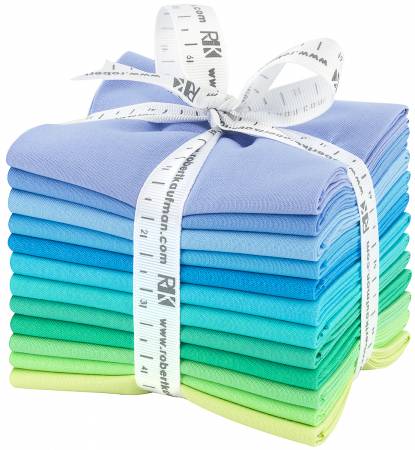 Fat Quarter Bundle Kona Cotton - Mermaid Shores Palette (12pcs) - Maple Leaf Quilting Company Ltd.