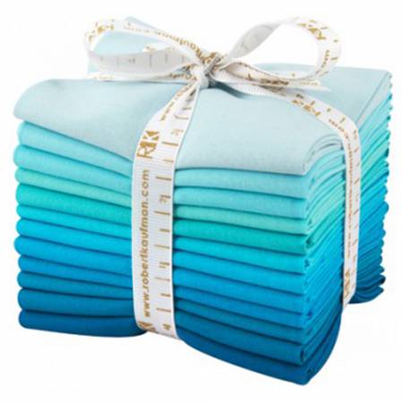 Fat Quarter Bundle Kona Cotton - Pool Party (12pcs) - Maple Leaf Quilting Company Ltd.