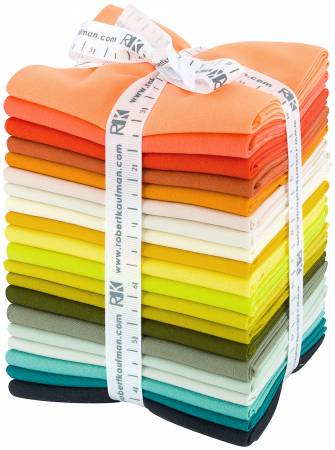 Fat Quarters Kona Solids - Elizabeth Hartman Curated (20pcs/bundle) - Maple Leaf Quilting Company Ltd.