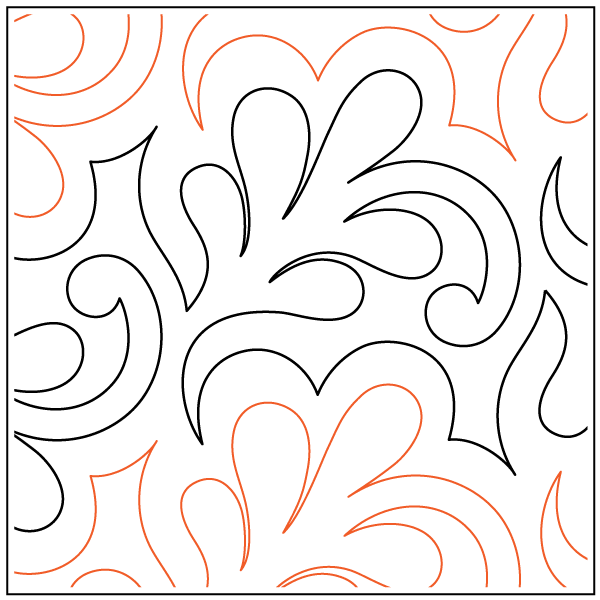 Featherize – 9” Paper Pantograph - Maple Leaf Quilting Company Ltd.