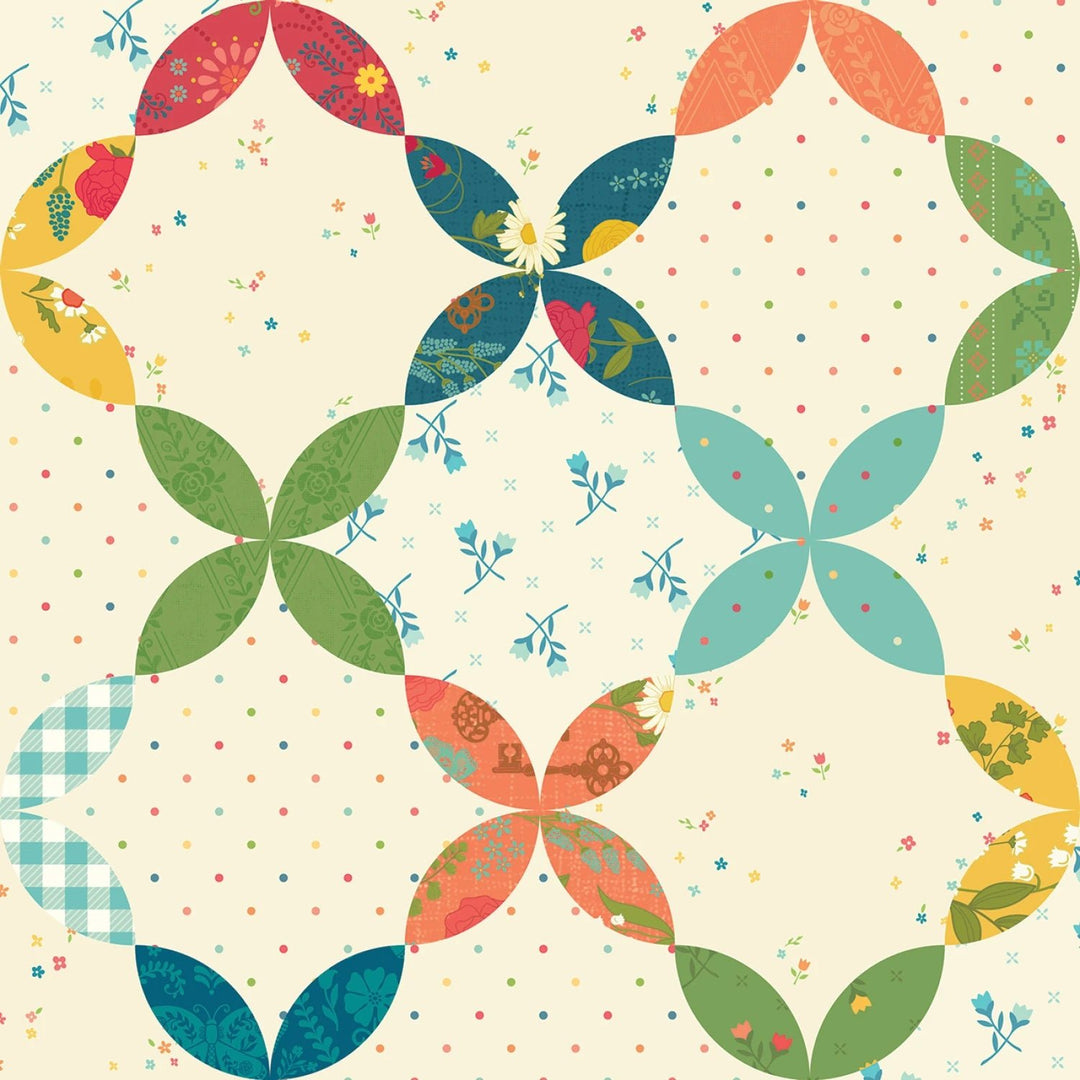 First Blooms by Heather Peterson Collection (Print - Multi) | 44” - (C16330R - MULTI) – Sold in UNITS of ¼ metre - Maple Leaf Quilting Company Ltd.