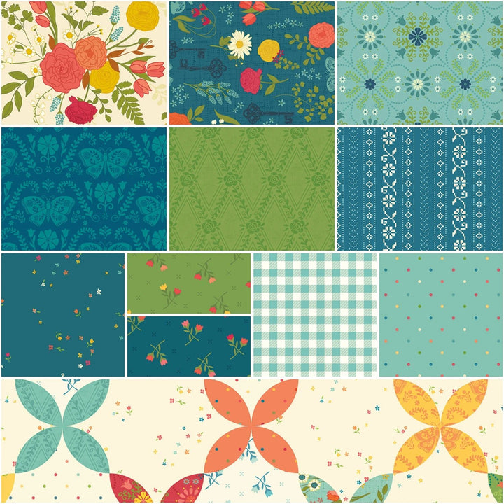 First Blooms by Heather Peterson Collection - Vanilla | 1 Yard Bundle - 12 pcs (1YD - 16320V - 12) - Maple Leaf Quilting Company Ltd.