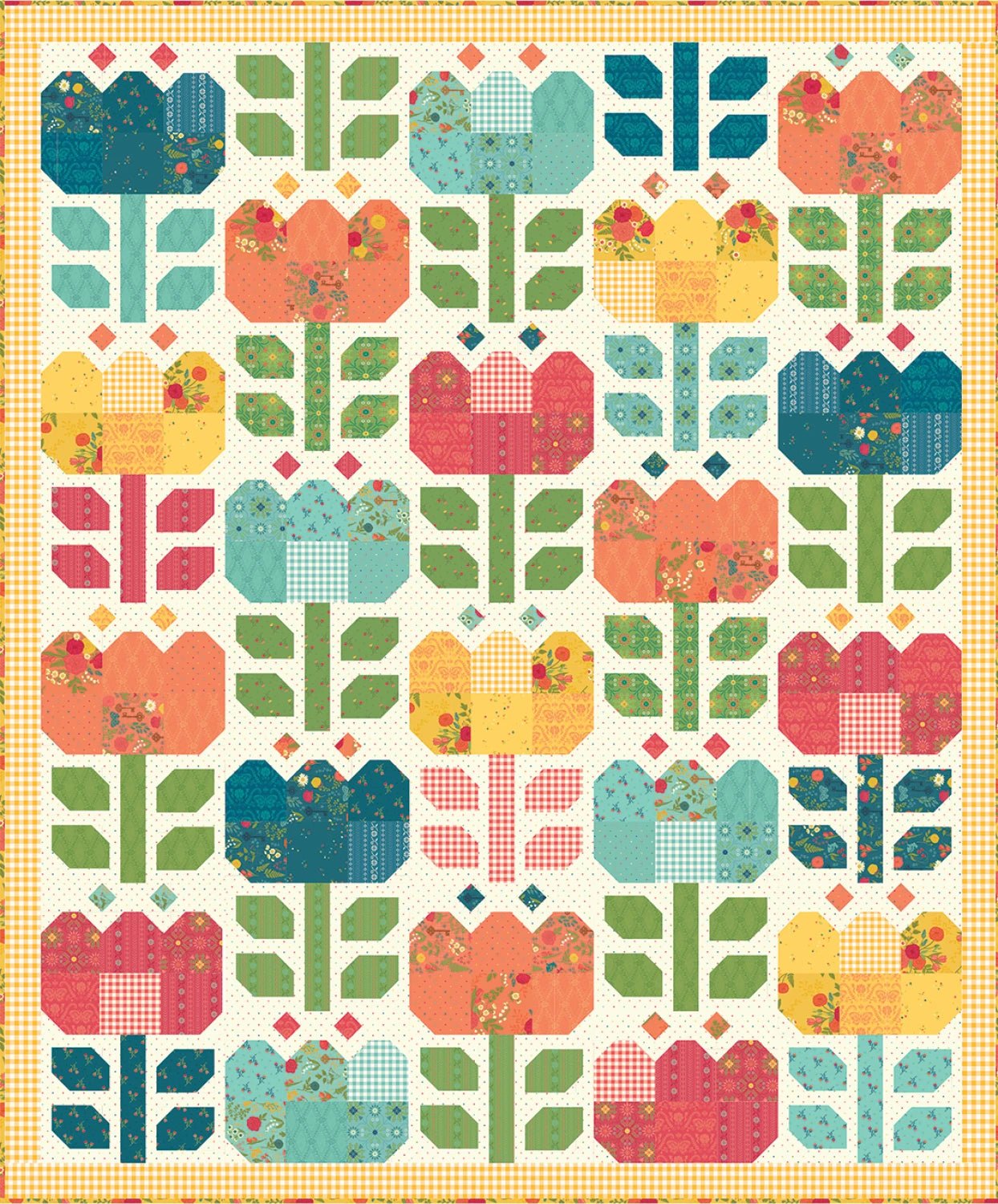 First Blooms Tulip Festival Quilt Kit - 68 3/4in x 83in (KT - 16320) - Maple Leaf Quilting Company Ltd.
