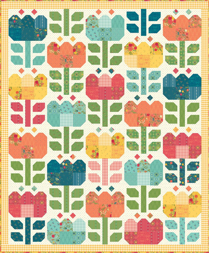 First Blooms Tulip Festival Quilt Kit - 68 3/4in x 83in (KT - 16320) - Maple Leaf Quilting Company Ltd.