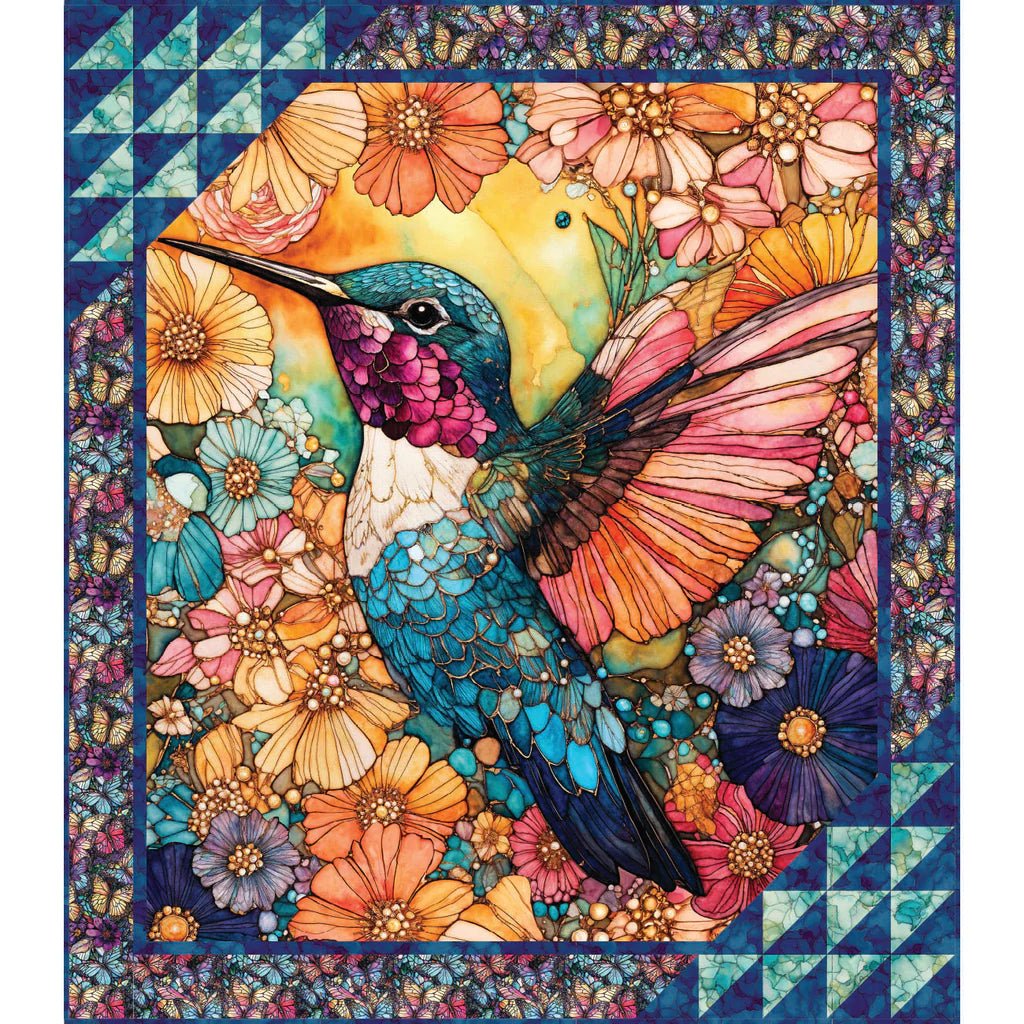 Flight of Beauty - Hummingbird (Printed Quilt Panel) - Maple Leaf Quilting Company Ltd.