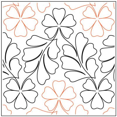 Floral Chain - 11” Paper Pantograph - Maple Leaf Quilting Company Ltd.