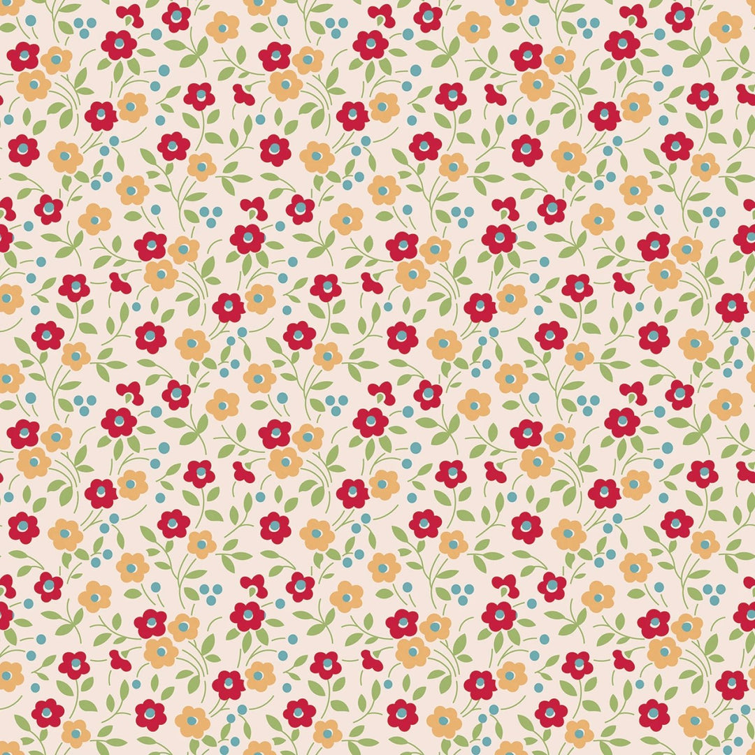 Floral Jazzberry Farmer's Daughter - by Lori Holt | 108” Cotton (WB17194R - JAZZBERRY) - Sold in UNITS of 1/4 metre - Maple Leaf Quilting Company Ltd.