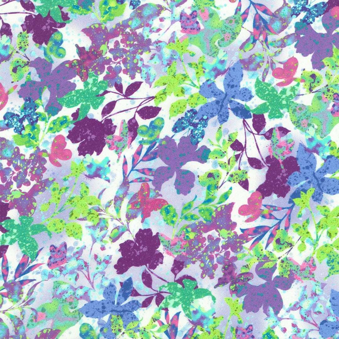 Floral Lilac from Robert Kaufman | 108” Cotton (SRKDX2195921) - Sold in UNITS of 1/4 metre - Maple Leaf Quilting Company Ltd.
