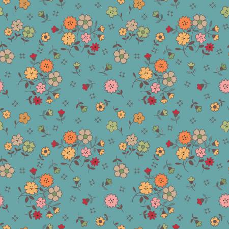 Floral Raindrop Autumn 108" Cotton (WB14673R - RAINDROP) - Sold in UNITS of 1/4 metre - Maple Leaf Quilting Company Ltd.