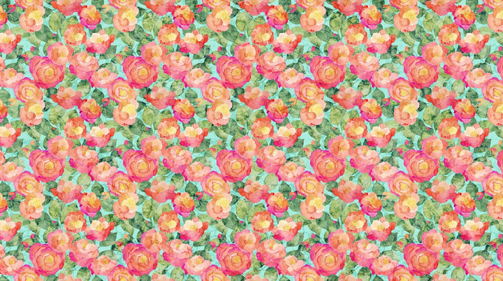 Floral - Veranda by Deborah Edwards & Melanie Samra - Northcott 44” - (DP28398 - 62) – Sold in UNITS of ¼ metre - Maple Leaf Quilting Company Ltd.