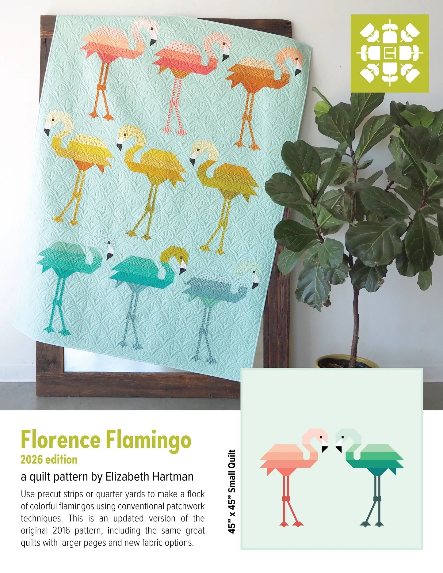 Florence Flamingo (2026 Edition) Quilt Pattern (EH093) - Maple Leaf Quilting Company Ltd.