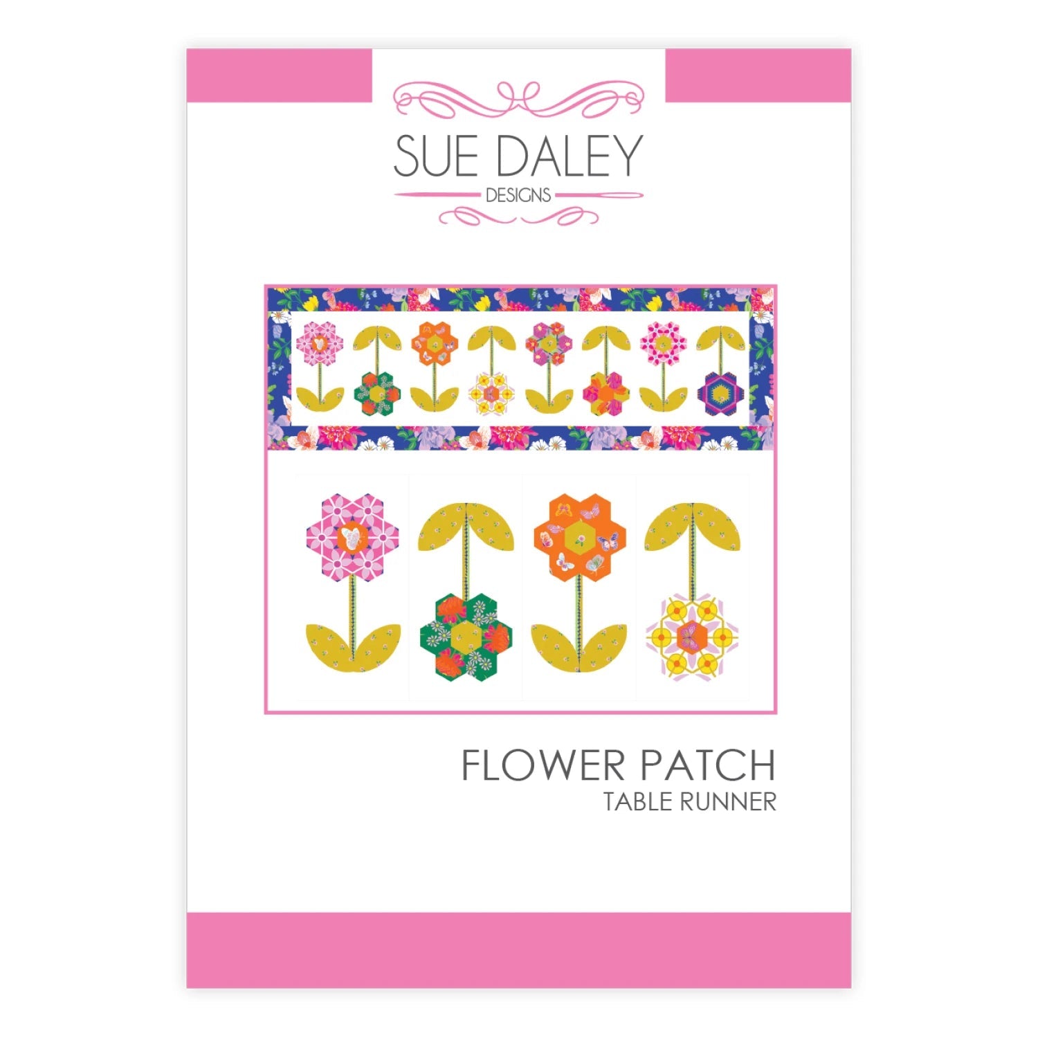 Flower Patch Table Runner Pattern - Maple Leaf Quilting Company Ltd.