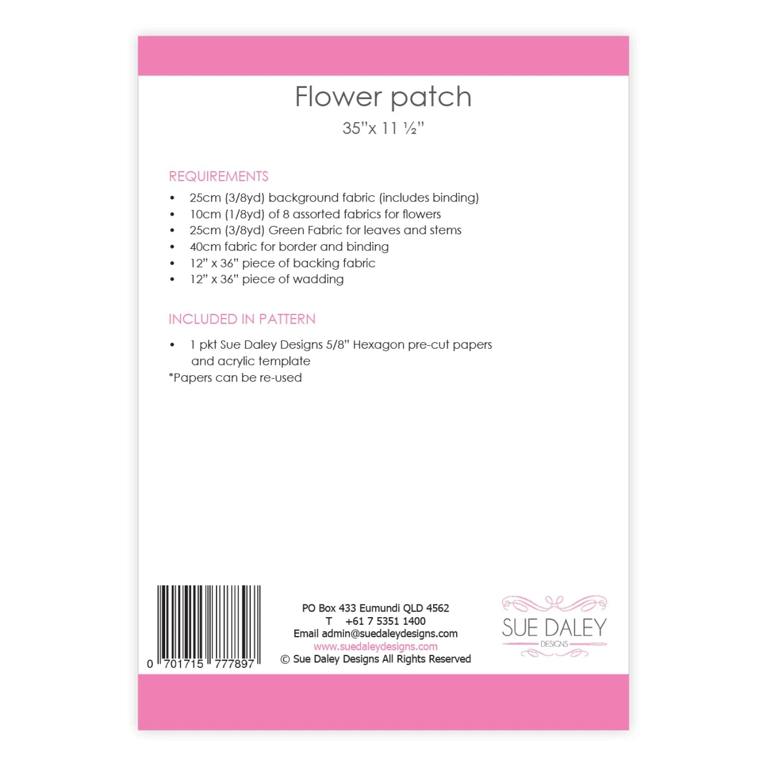 Flower Patch Table Runner Pattern - Maple Leaf Quilting Company Ltd.