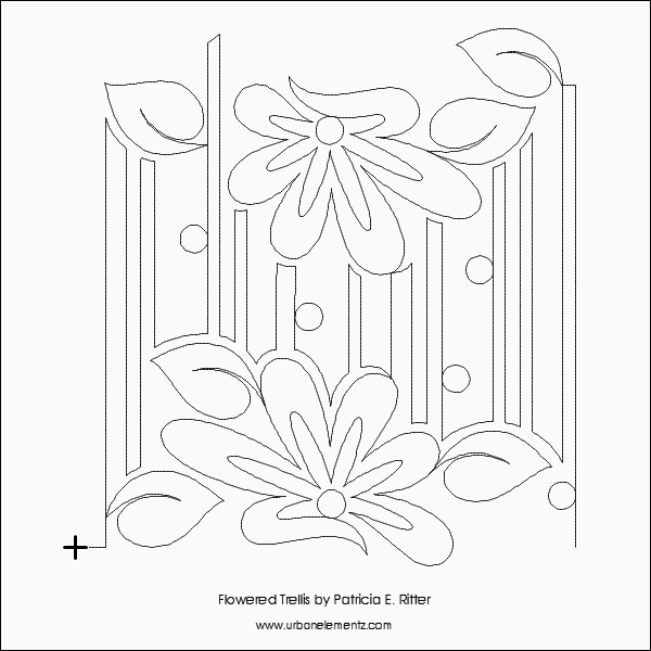 Flowered Trellis - 12.5" Paper Pantograph
