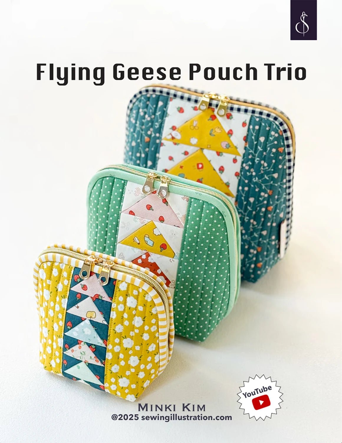 Flying Geese Pouch Trio (SI - BP19) - Maple Leaf Quilting Company Ltd.