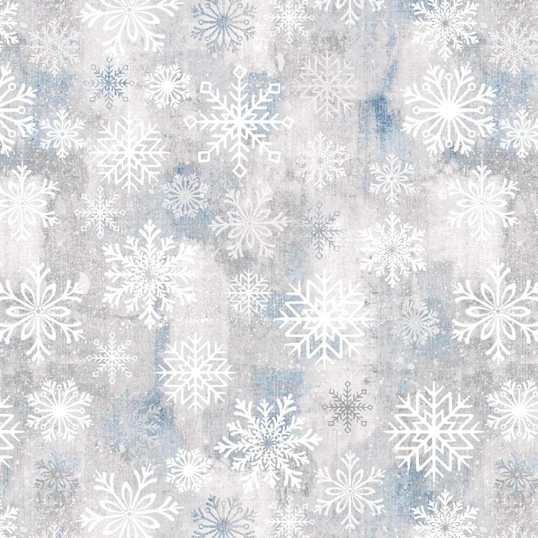 Fossil Snowflake Toss | 108” Cotton (8398S - 91) - Sold in UNITS of 1/4 metre - Maple Leaf Quilting Company Ltd.