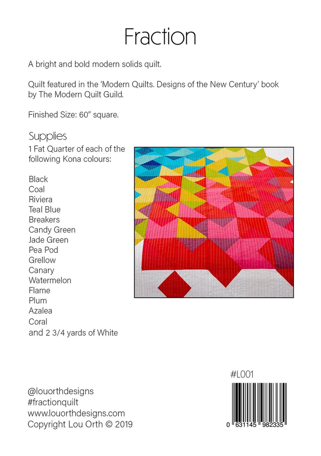 Fraction Quilt Pattern - Maple Leaf Quilting Company Ltd.