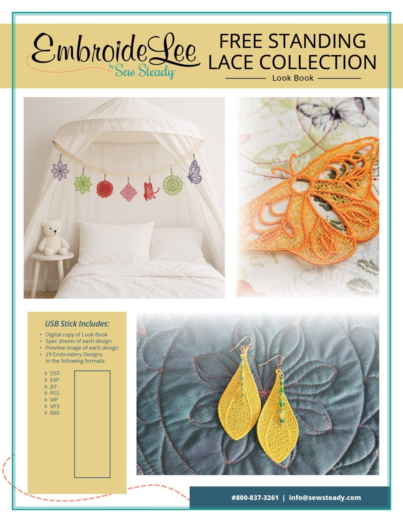 Free Standing Lace EmbroideLee Collection (Lace Embroidery USB) - Maple Leaf Quilting Company Ltd.