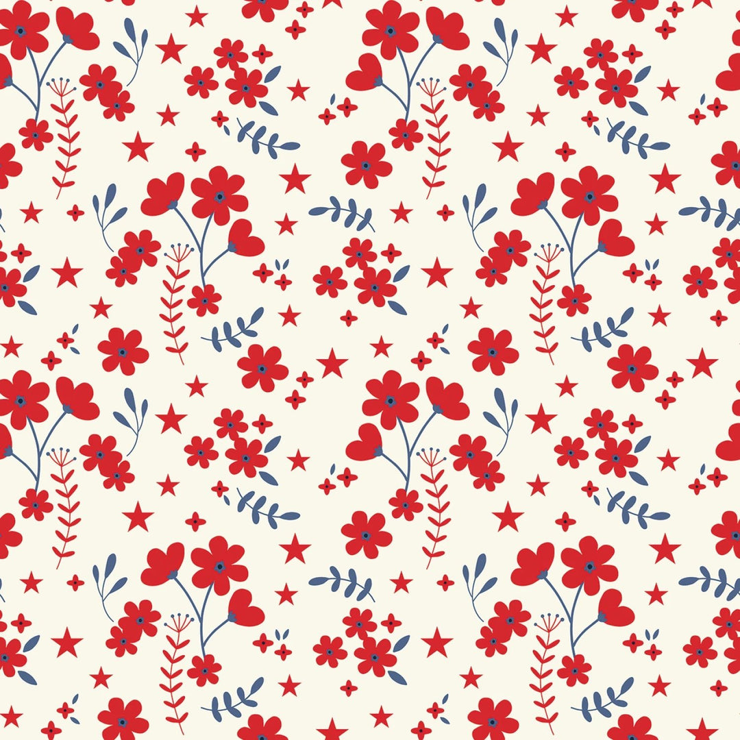 Freedom Garden Floral 108” Cotton (WB15628R - MULTI) - Sold in UNITS of 1/4 metre - Maple Leaf Quilting Company Ltd.