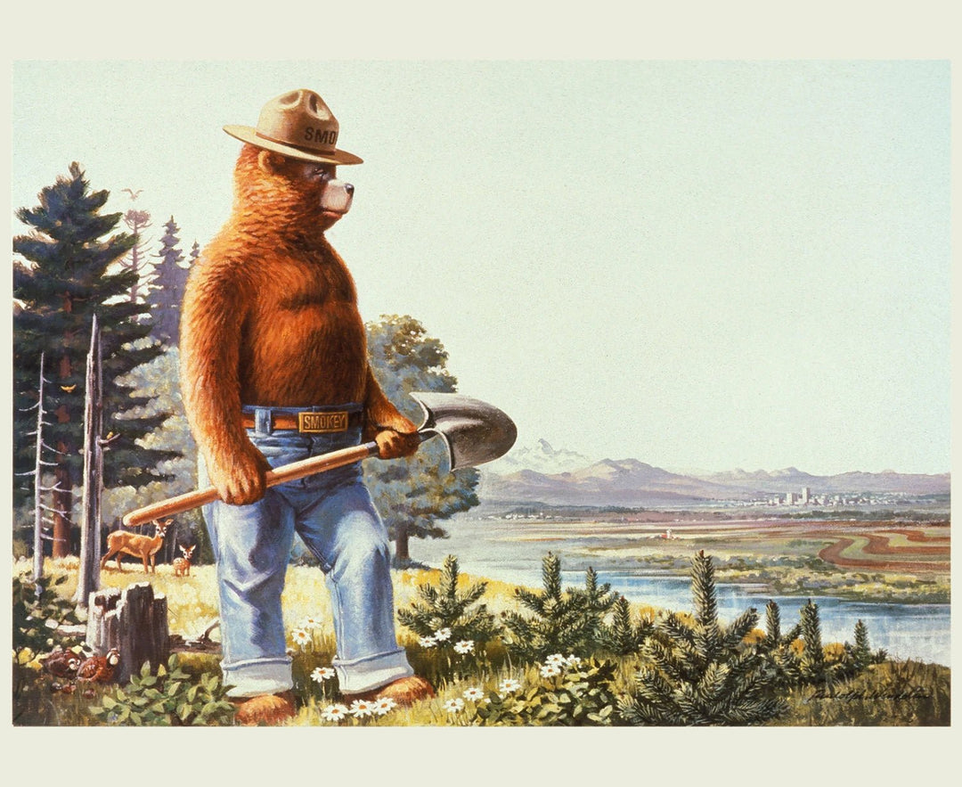 Friends of Smokey Bear 35 1/2in x 43in Panel (PD16507R - PANEL) - Maple Leaf Quilting Company Ltd.