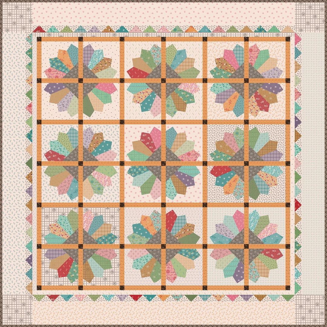 Gentler Times Delightful Quilt Kit by Lori Holt (KT - 16470) - Maple Leaf Quilting Company Ltd.