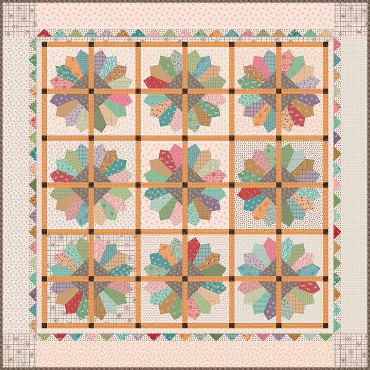 Gentler Times Delightful Quilt Kit by Lori Holt (KT - 16470) - Maple Leaf Quilting Company Ltd.