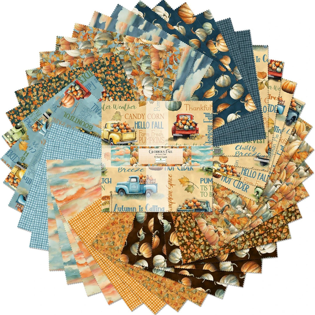 Glorious Fall | 10in Squares - 42pcs (Q518 - 854 - 518) - Maple Leaf Quilting Company Ltd.