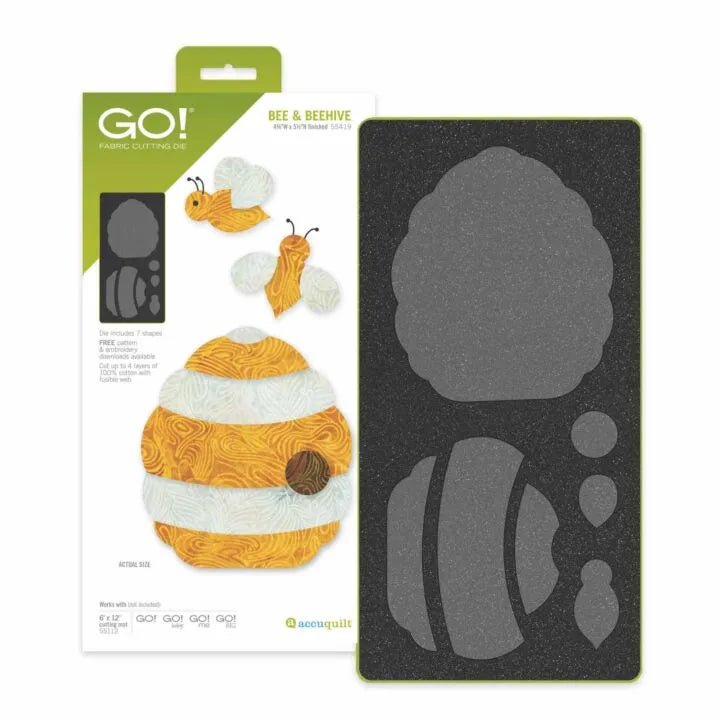 GO! Bee & Beehive Die (55419) - Maple Leaf Quilting Company Ltd.