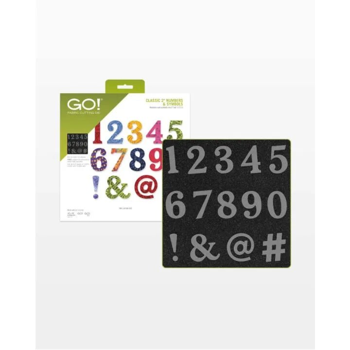 GO! Carefree 2" Numbers & Symbols Die (55219) - Maple Leaf Quilting Company Ltd.
