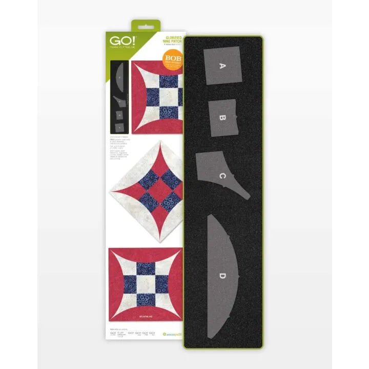 GO! Glorified Nine Patch - 9" Finished Die (55557) - Maple Leaf Quilting Company Ltd.