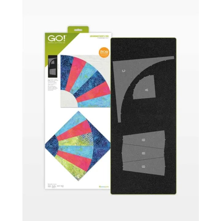 GO! Grandmother’s Fan - 9" Finished Die (55537) - Maple Leaf Quilting Company Ltd.