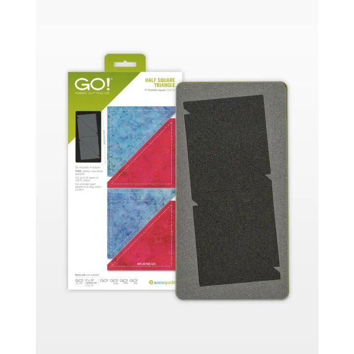 GO! Half Square Triangle - 4" Finished Square (55031) - Maple Leaf Quilting Company Ltd.