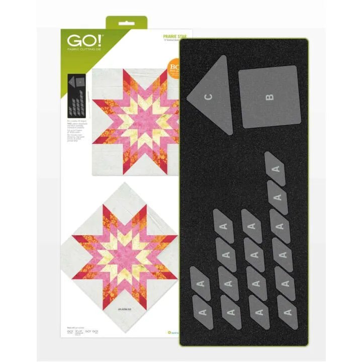 GO! Prairie Star - 14" Finished Die (55540) - Maple Leaf Quilting Company Ltd.