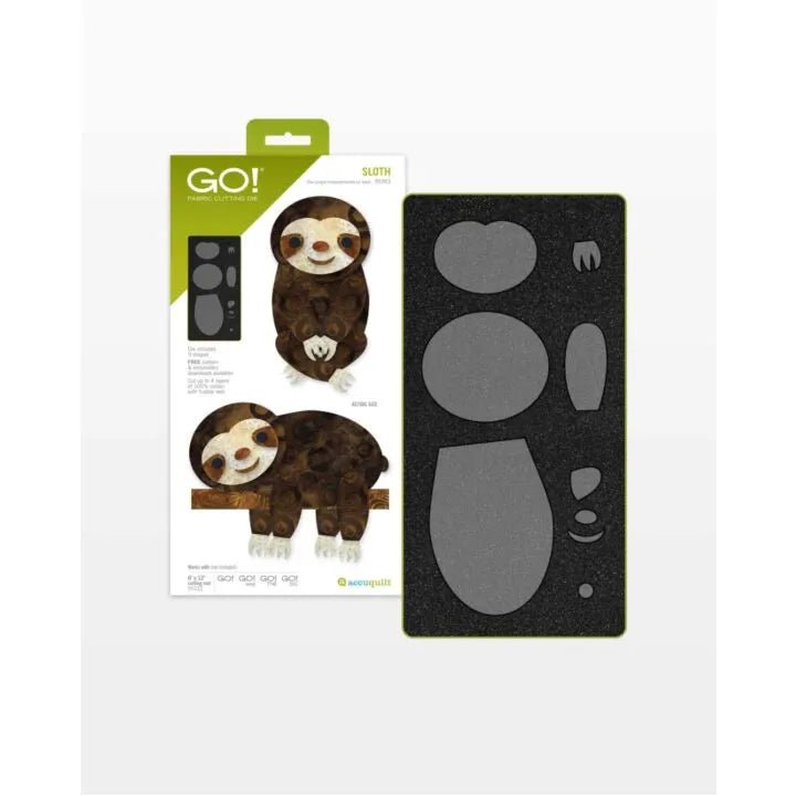 GO! Sloth Die (55363) - Maple Leaf Quilting Company Ltd.