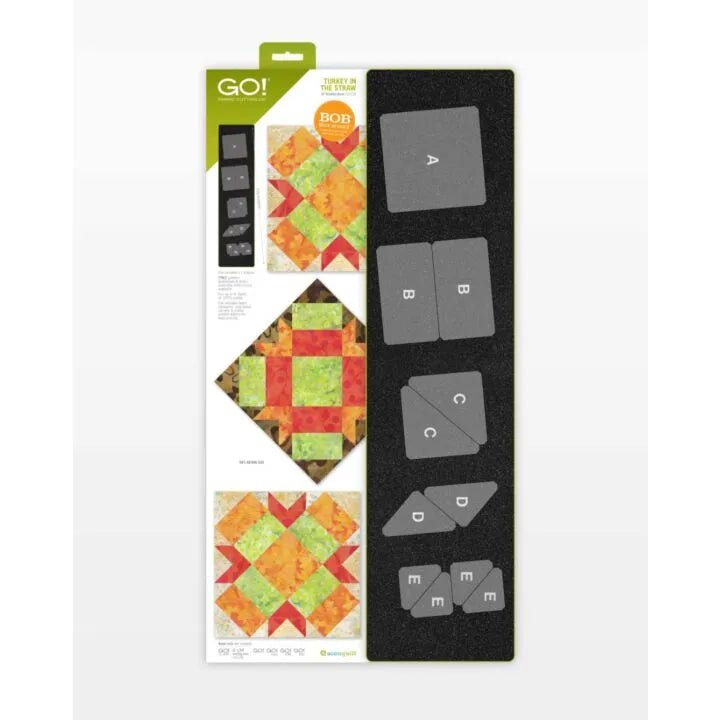 GO! Turkey in the Straw - 10" Finished Die (55628) - Maple Leaf Quilting Company Ltd.