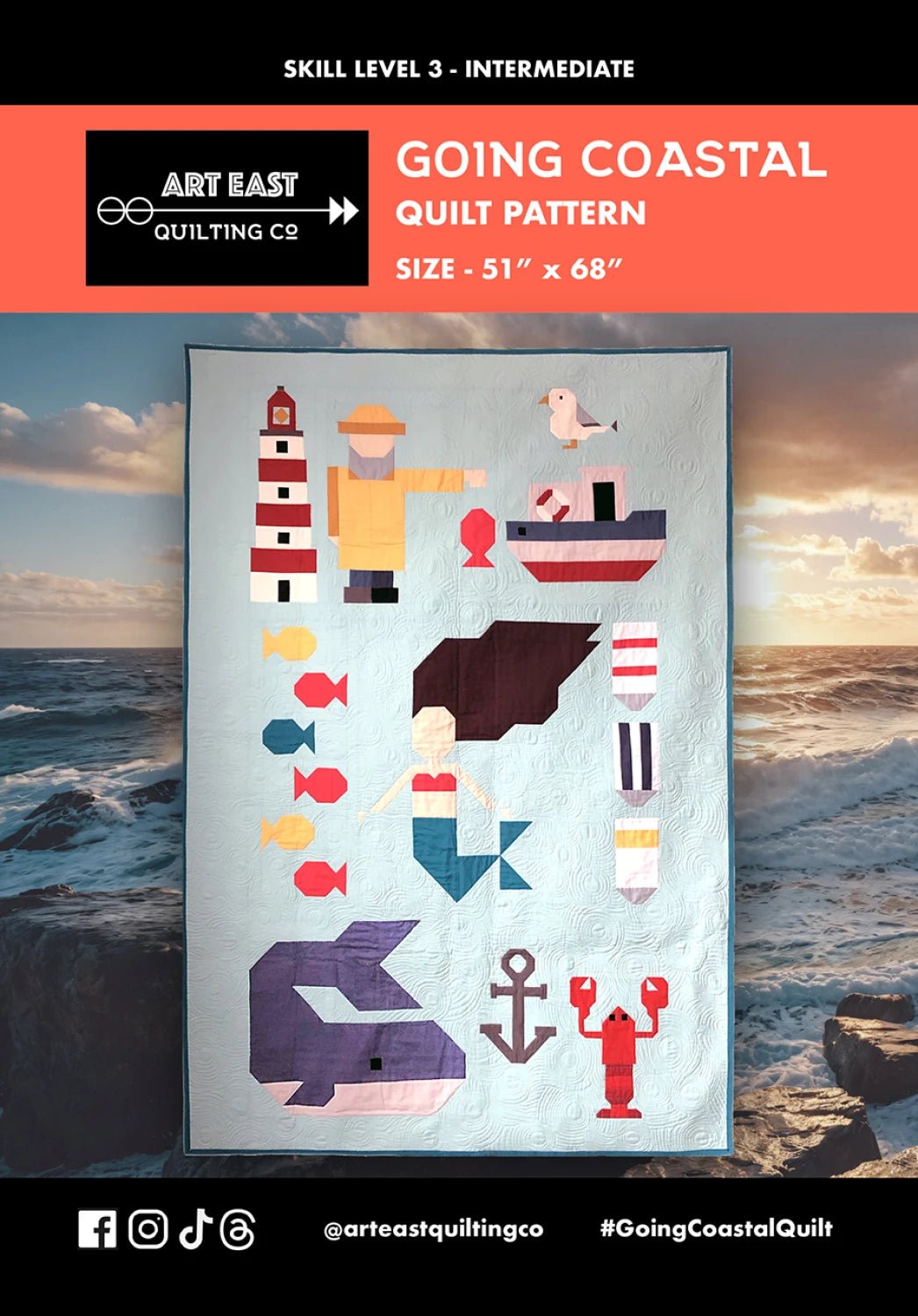 Going Coastal Quilt Pattern (AEGC0525) - Maple Leaf Quilting Company Ltd.