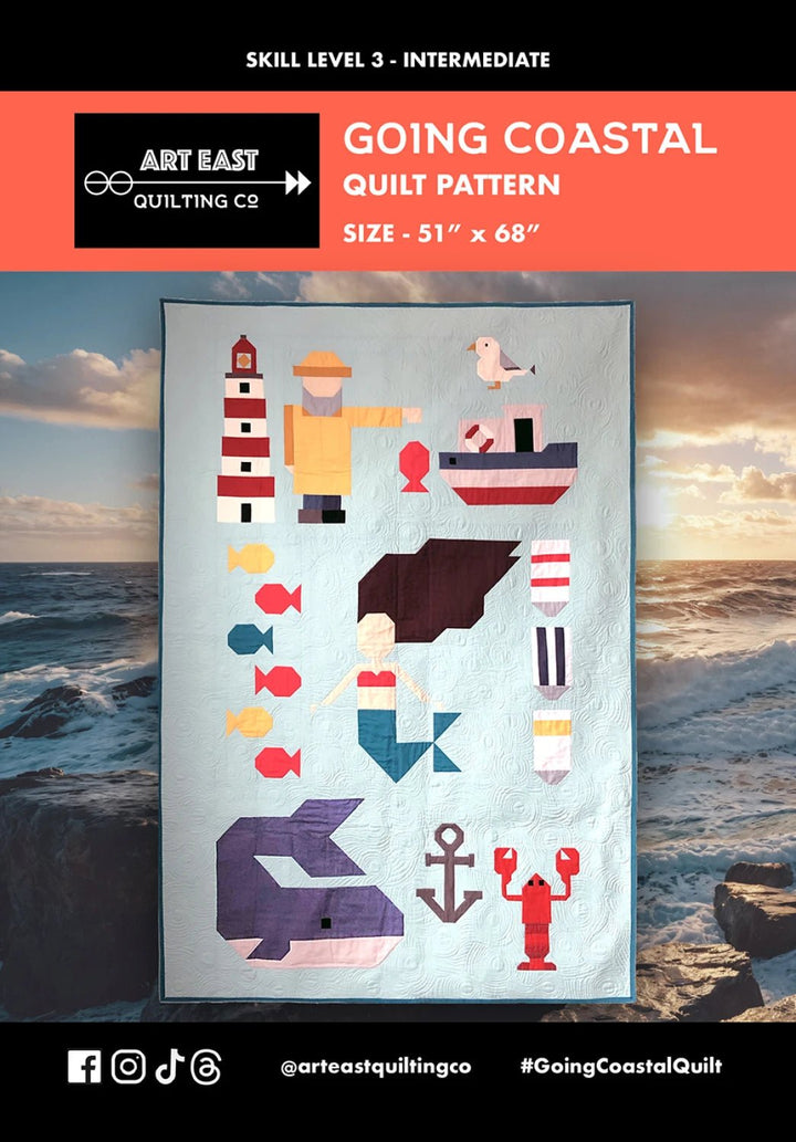 Going Coastal Quilt Pattern (AEGC0525) - Maple Leaf Quilting Company Ltd.