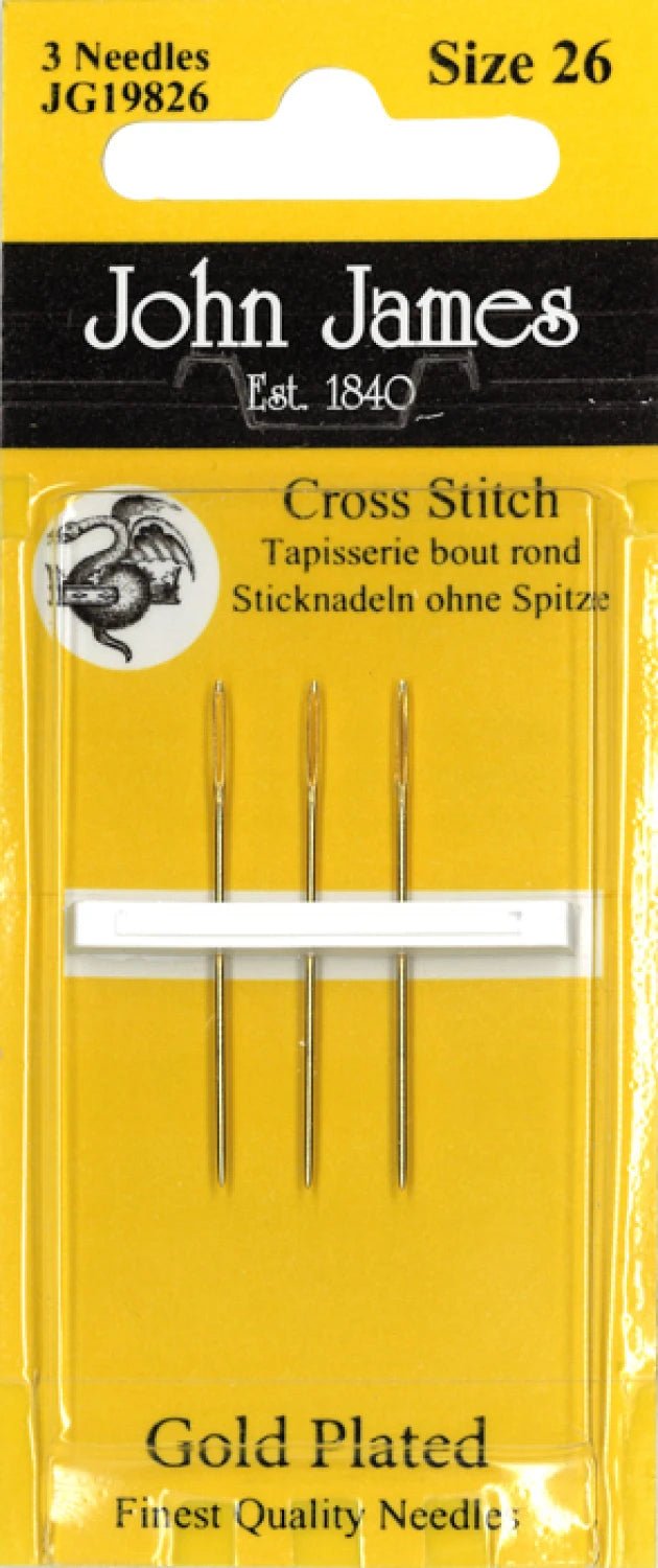 Gold Plated Tapestry / Cross Stitch Needle - Size: 26 - Maple Leaf Quilting Company Ltd.