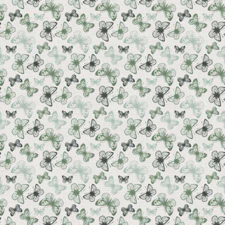 Green Butterflies 118" Cotton (183 - 25348) – Sold in UNITS of ¼ metre - Maple Leaf Quilting Company Ltd.