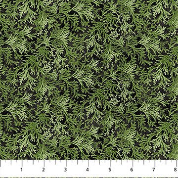 Green Cedar Toss - Winter Woodland | 43/44" Cotton (28870 - 76) - Sold in UNITS of ¼ metre - Maple Leaf Quilting Company Ltd.