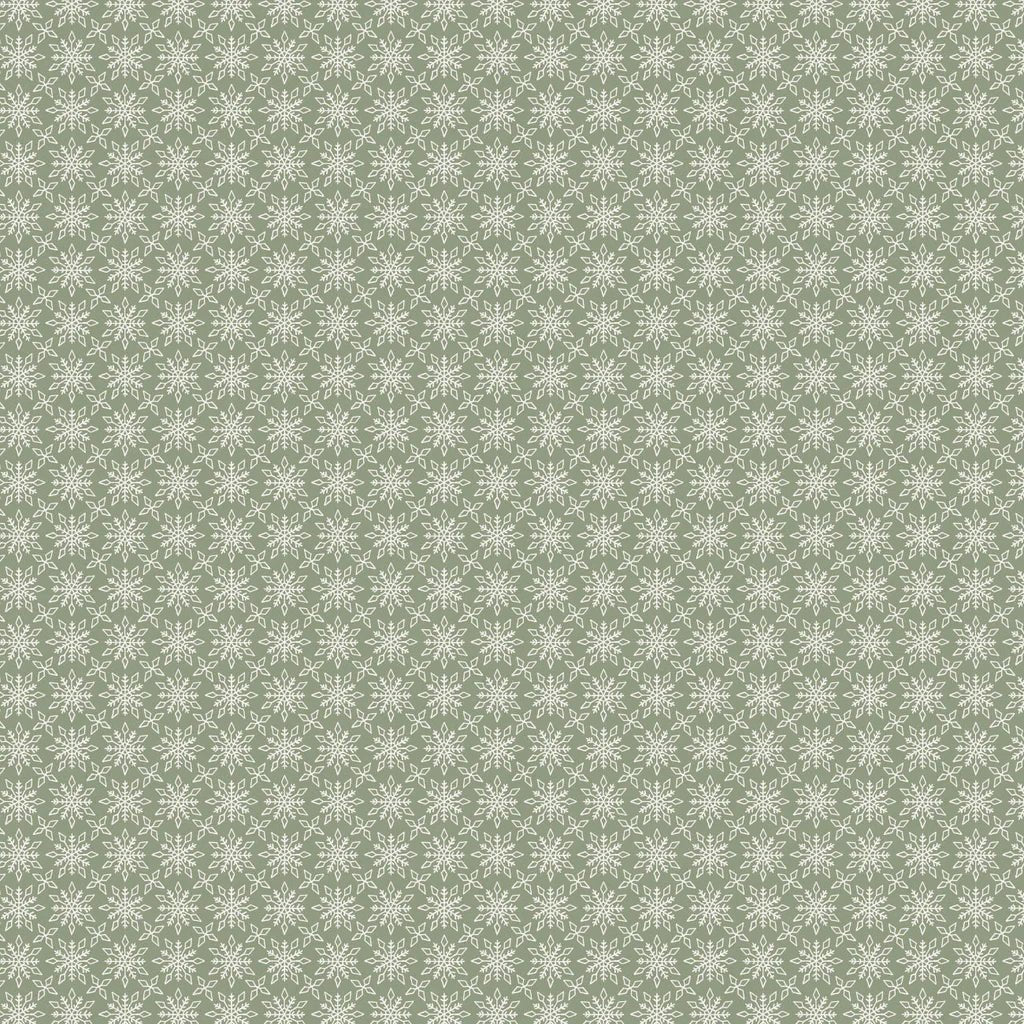Green - Detailed Snowflakes 44" Wide Cotton (66250405-02) 🇨🇦 - Maple Leaf Quilting Company Ltd.